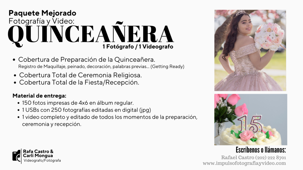 Fotografia y Video para quinceañeras